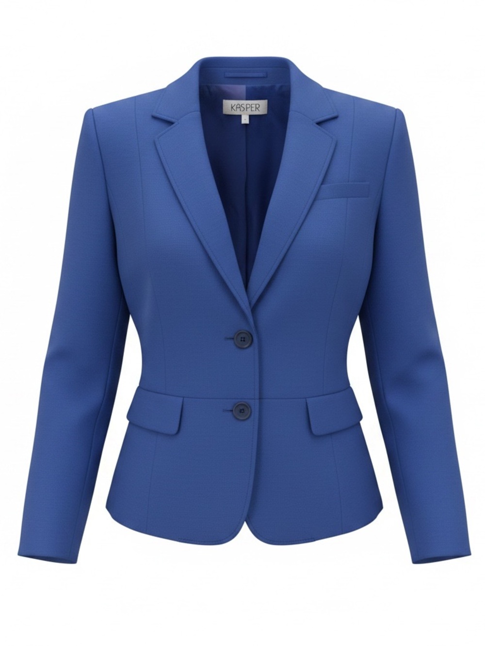 Kasper Cobalt Blue Fitted Two-Button Blazer